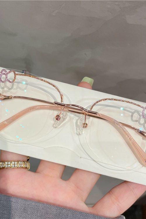 Kawaii Kitten Rimless Anti-blue Light Glasses
