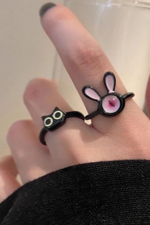 Funny Cat Open Ring